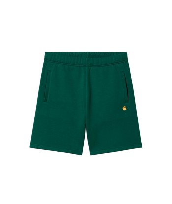 Carhartt Wip Chase Sweat Short - Chervil / Gold en stock