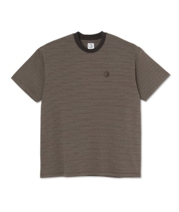 Polar Dizzy Stripe Ss Tee - Chocolate pas cher