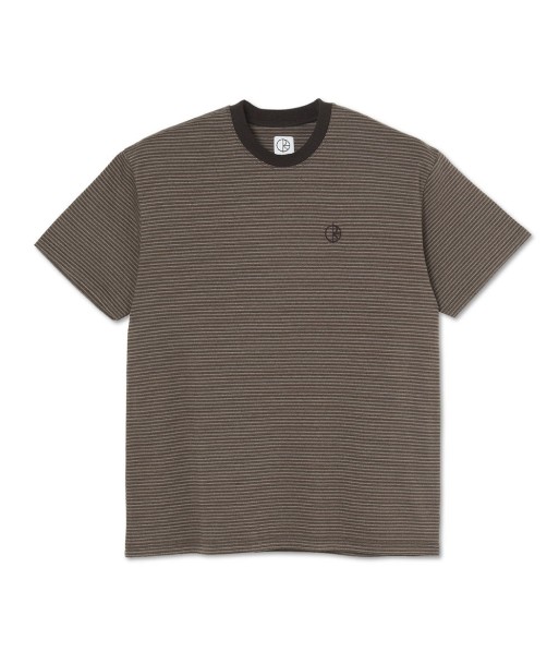 Polar Dizzy Stripe Ss Tee - Chocolate pas cher