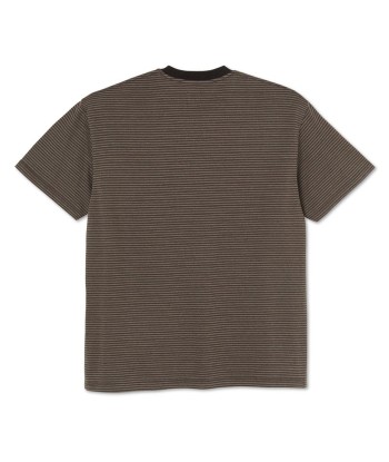 Polar Dizzy Stripe Ss Tee - Chocolate pas cher