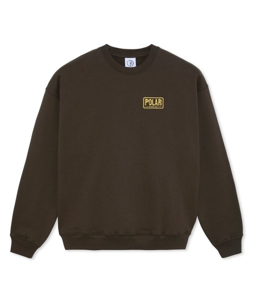 Polar Dave Crewneck Hearthquake Sweatshirt - Brown Comparez et commandez 