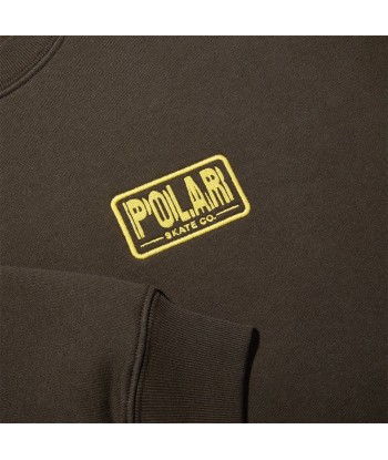 Polar Dave Crewneck Hearthquake Sweatshirt - Brown Comparez et commandez 