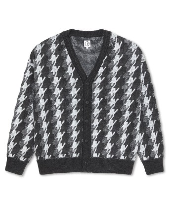 Polar Louis Cardigan Houndstooth - Grey la chaussure