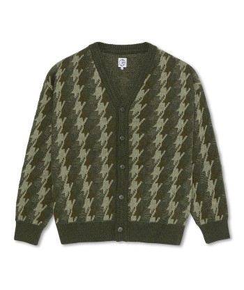 Polar Louis Cardigan Houndstooth - Green Jusqu'à 80% De Réduction