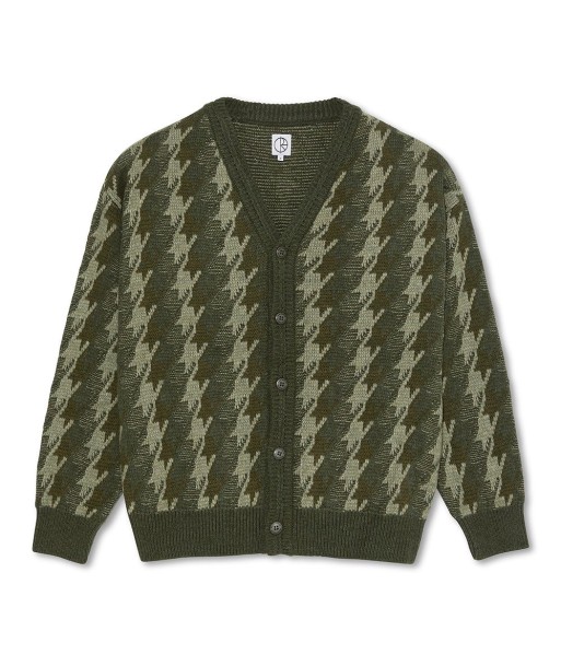 Polar Louis Cardigan Houndstooth - Green Jusqu'à 80% De Réduction