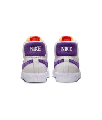 Nike Sb Zoom Blazer Mid Iso White / Court Purple / White Gum Light Brown brillant des détails fins