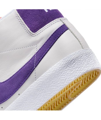 Nike Sb Zoom Blazer Mid Iso White / Court Purple / White Gum Light Brown brillant des détails fins