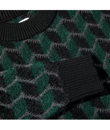 Polar Zig Zag Knit Sweater - Black / Dark Teal sur le site 