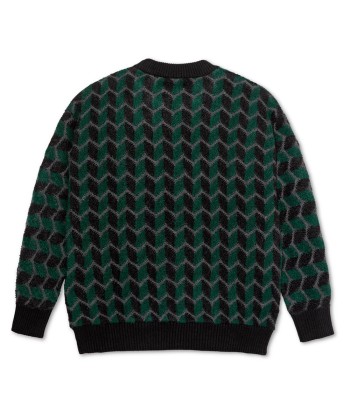 Polar Zig Zag Knit Sweater - Black / Dark Teal sur le site 