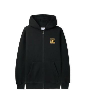 Butter Terrain Zip-Thru Hood Sweat Hood Zip - Black sélection de produits