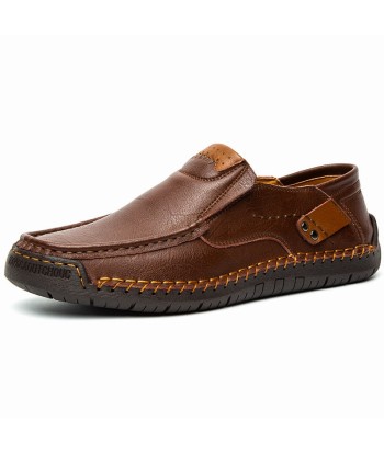 Mocasines de piel con suela de goma para hombre - Voltem votre