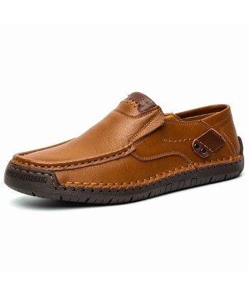 Mocasines de piel con suela de goma para hombre - Voltem votre