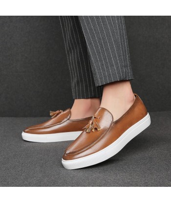 Zapatos casuales de verano de cuero para hombre Fin de série