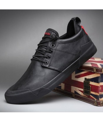 Zapatos casuales de cuero con cordones para hombre - Turbon des créatures d'habitude