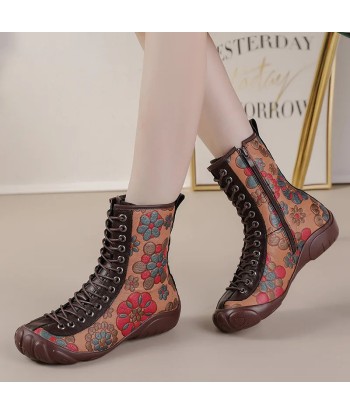 Botas estilo hippie floral vintage livraison et retour toujours gratuits