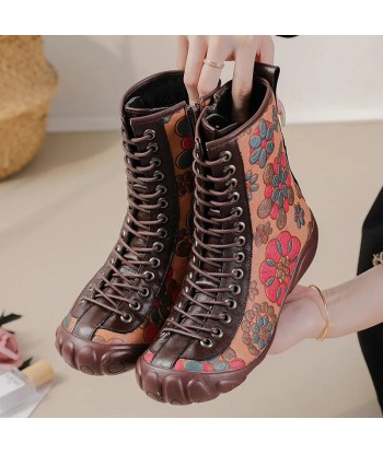 Botas estilo hippie floral vintage livraison et retour toujours gratuits