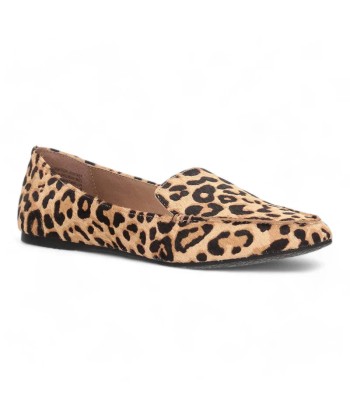 mocasín ortopédico para mujer en terciopelo con estampado de leopardo rembourrage situé sous