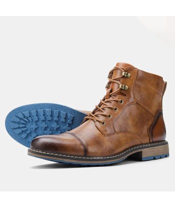 Fred - Mocasines retro ortopédicos de piel con cordones para hombre de pas cher