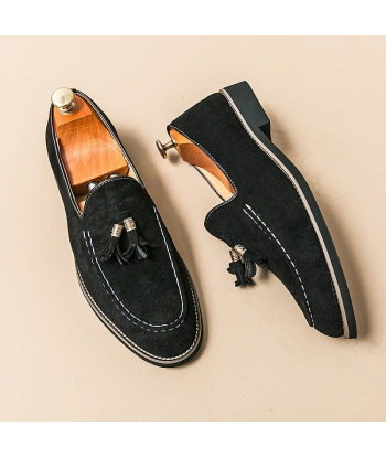 Zapatos ortopédicos para hombre Mocasín elegante de ante con borlas store